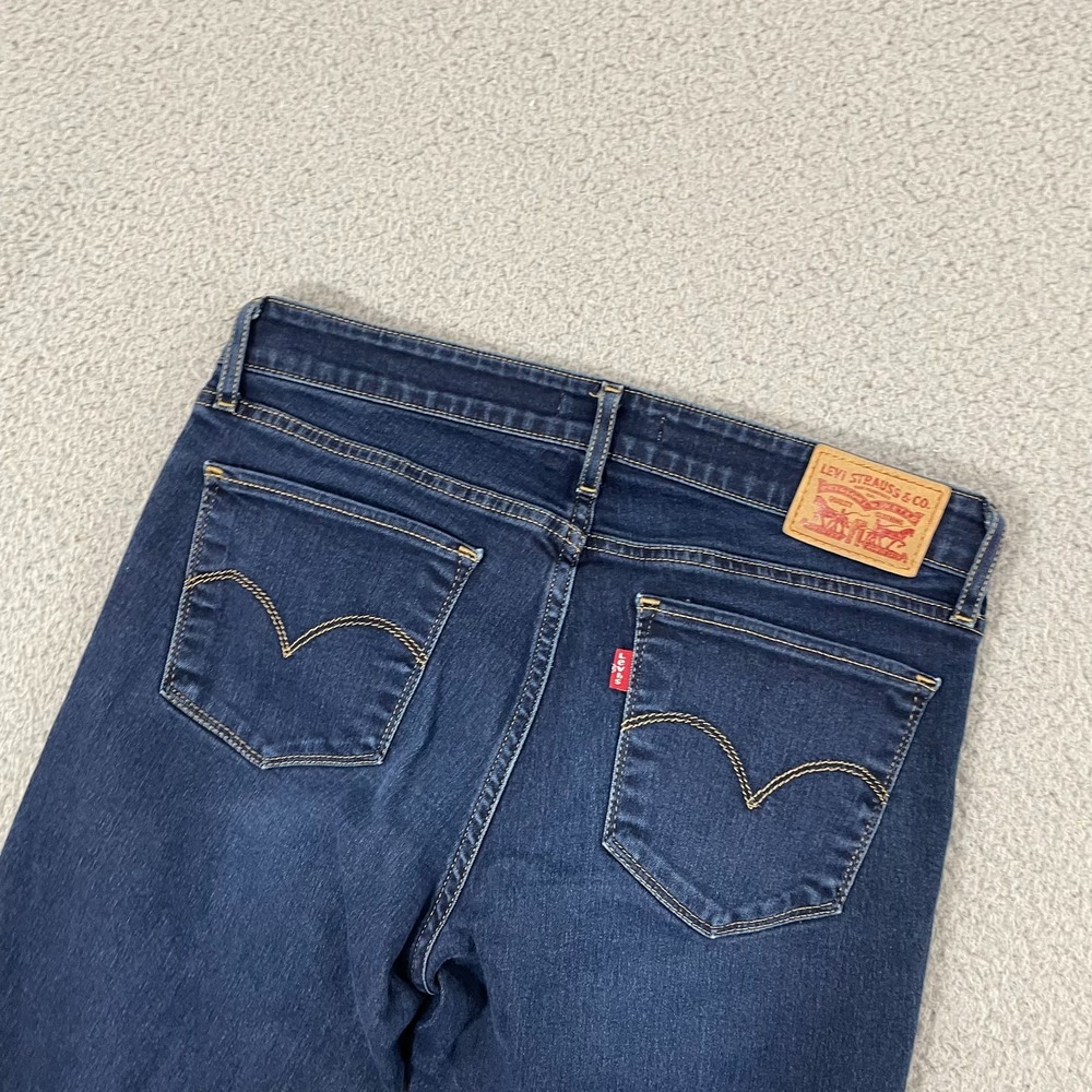 Levi's 711 Skinny Jeans Women 29 Blue Dark Wash Mid Rise Stretch Denim - Picture 5 of 11